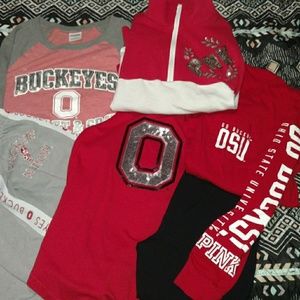 Set of Ohio State tops.